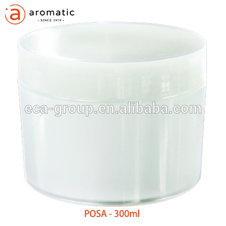 300ml cylinder PP plastic white cosmetic cream jar