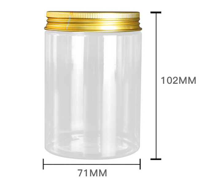 300ml diameter 71mm clear cosmetic pot