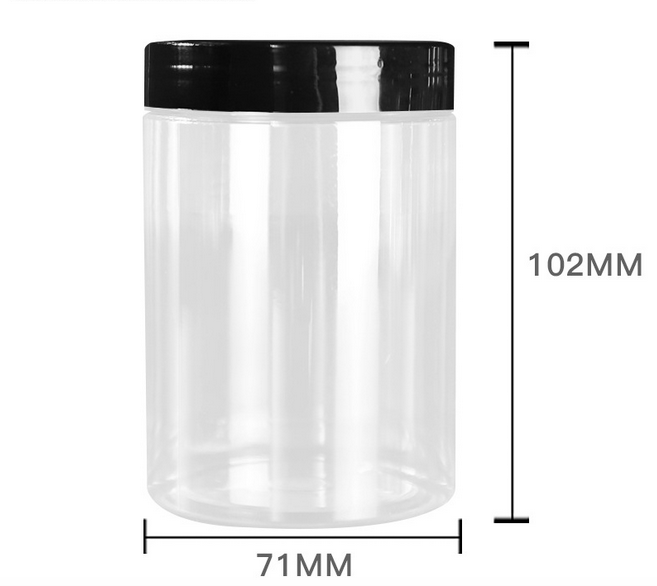 300ml diameter 71mm clear cosmetic pot