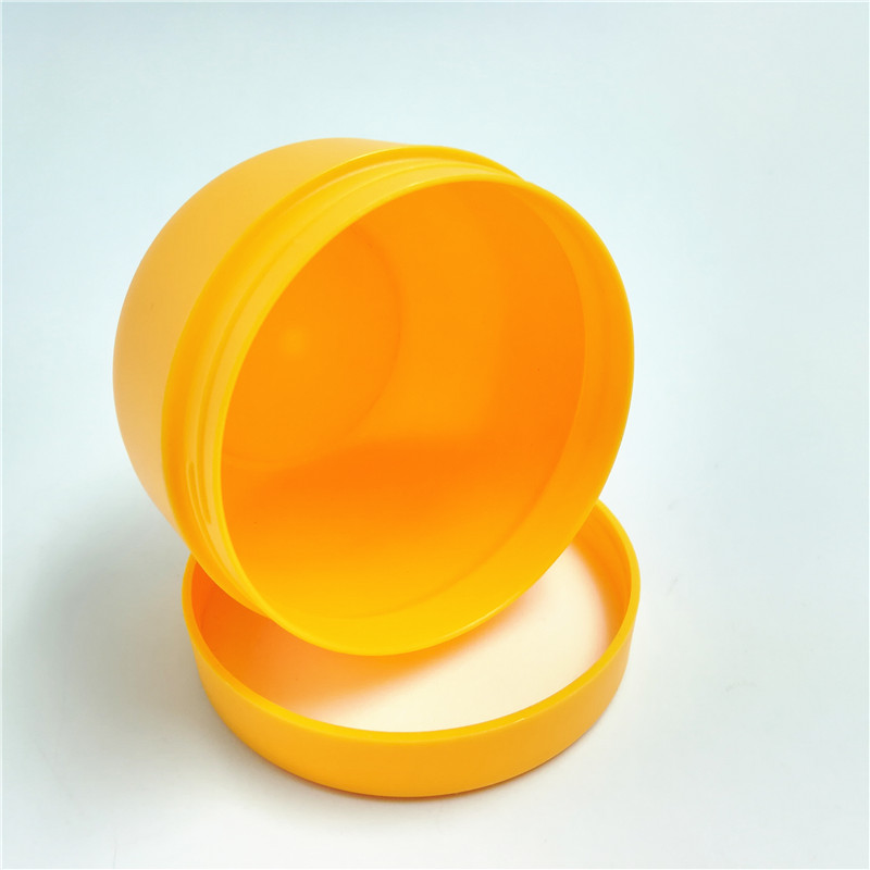 300ml empty bowl shape frosted surface yellow PP material plastic cream jar