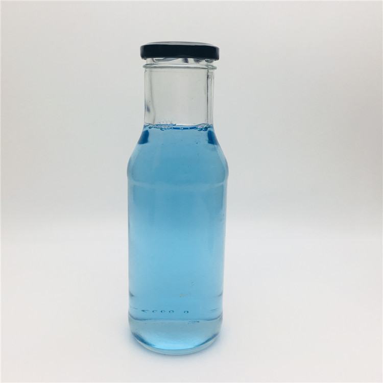 300ml flint glass bottle for juice glass juice bottles with gold covers wholesale