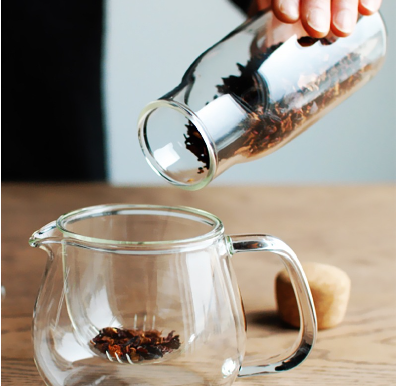 300ml high borocilicate glass food or nuts storage jar set with bamboo lid