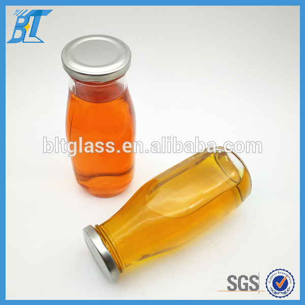 300ml milk glass bottle mini glass milk bottle with cap wholesale