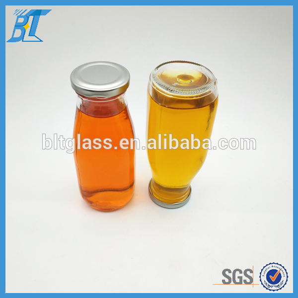 300ml milk glass bottle mini glass milk bottle with cap wholesale