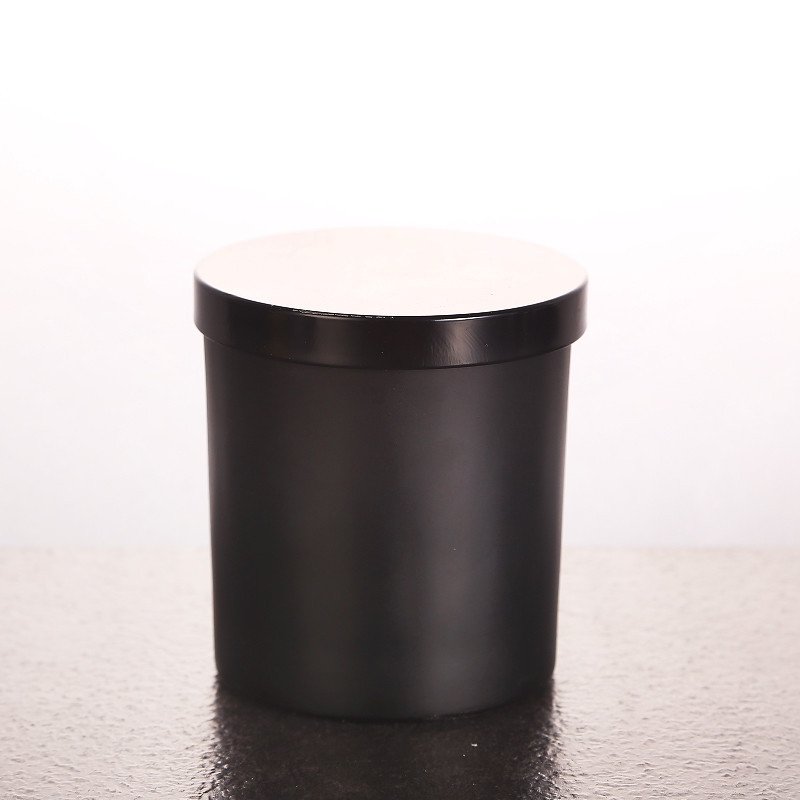 300ml quality empty glass candle jar with metal lids factory price