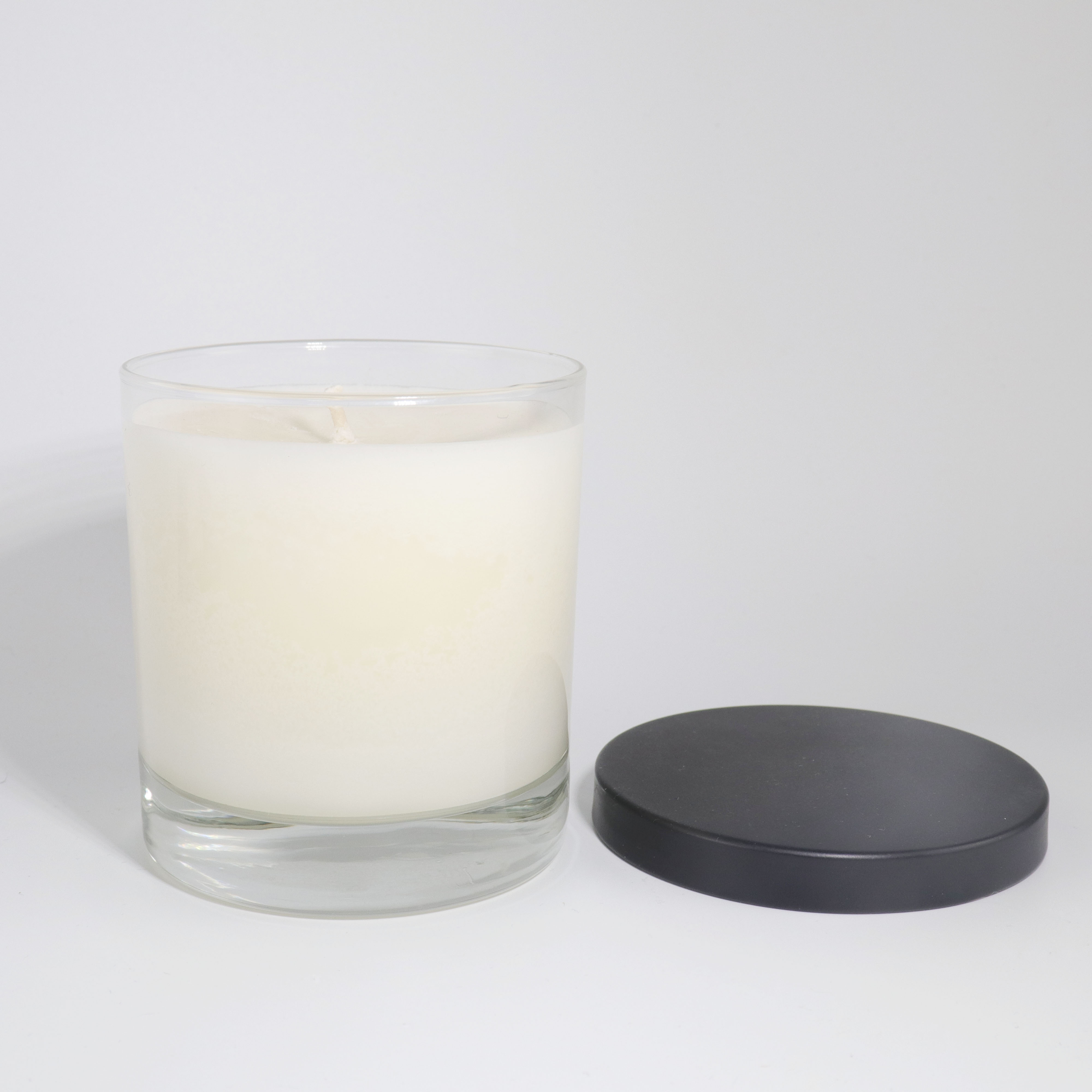 300ml quality empty glass candle jar with metal lids factory price