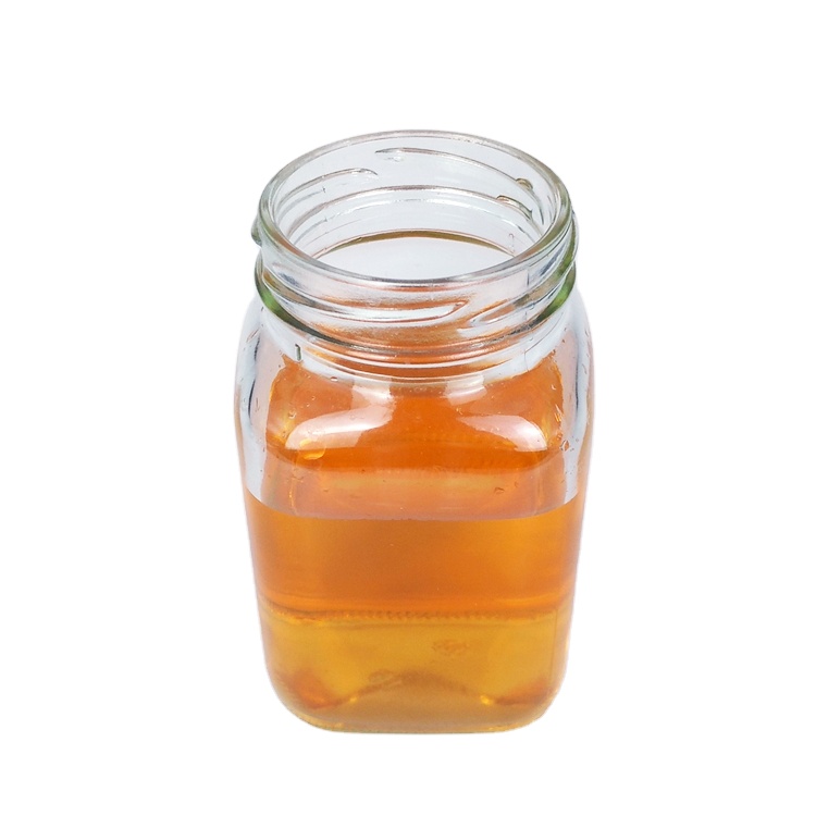 300ml wide mouth square glass jar for honey jam food storage wholesale