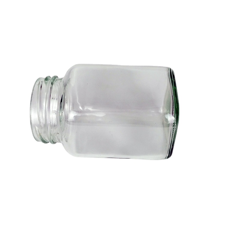 300ml wide mouth square glass jar for honey jam food storage wholesale