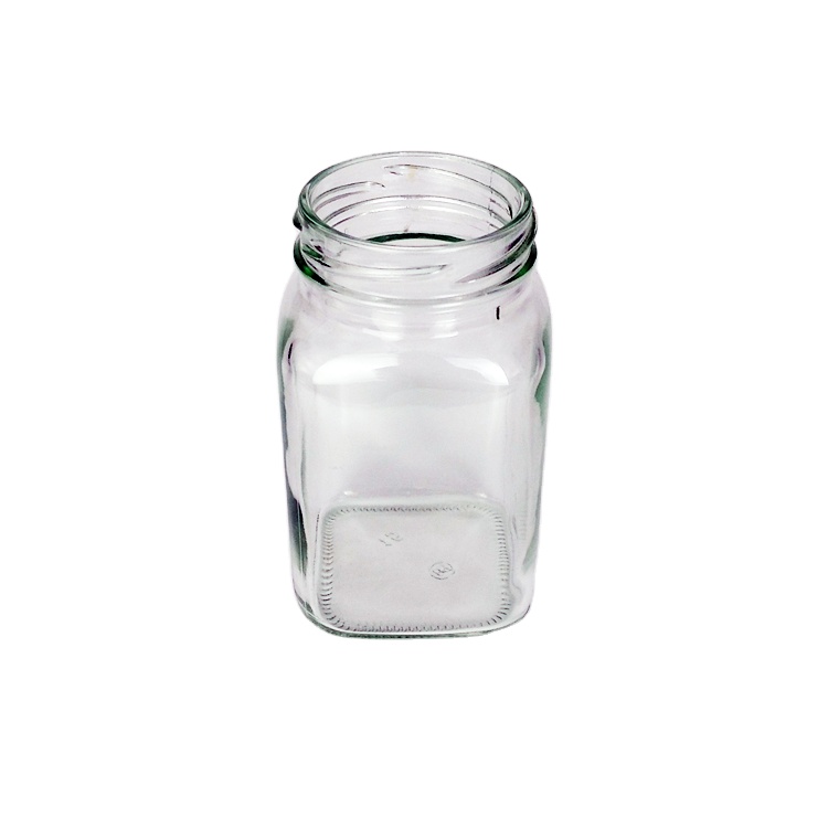 300ml wide mouth square glass jar for honey jam food storage wholesale