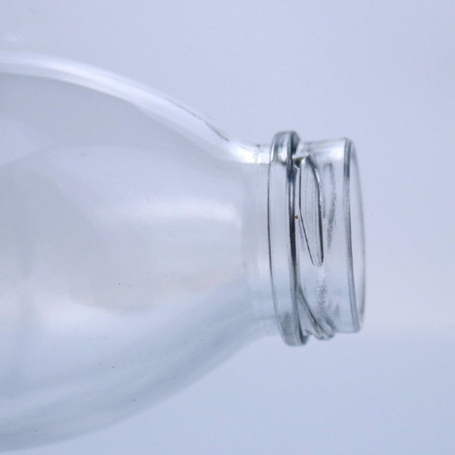 300ml500ml classic clear cheap juice coconut water milk glass bottle with lid