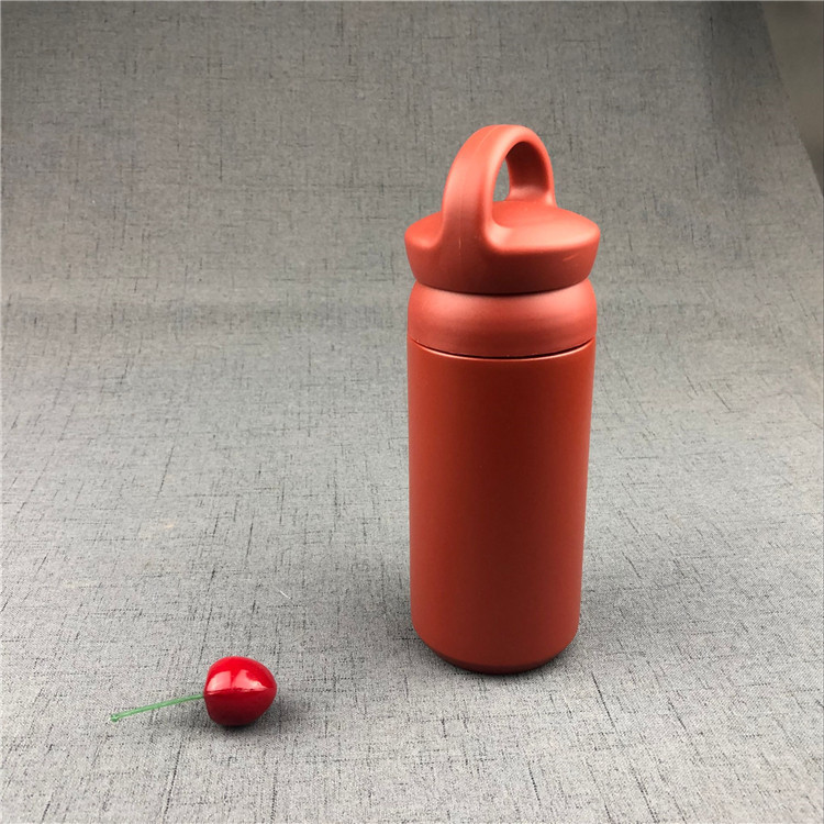 304 Stainless Steel Bottle Double Wall Vacuum Insulated 12OZ 350ml Sports Water Bottle and Flask with Handle Lid