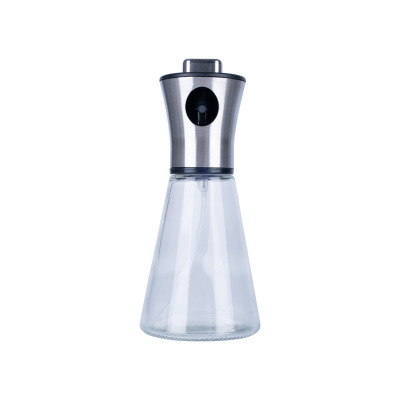 304 Stainless Steel + Glass Oil Spray Can Press Spray Filter Kitchen Utensils Fitness Control Bottle