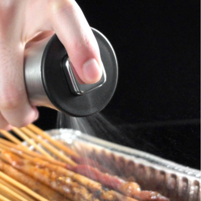 304 Stainless Steel + Glass Oil Spray Can Press Spray Filter Kitchen Utensils Fitness Control Bottle