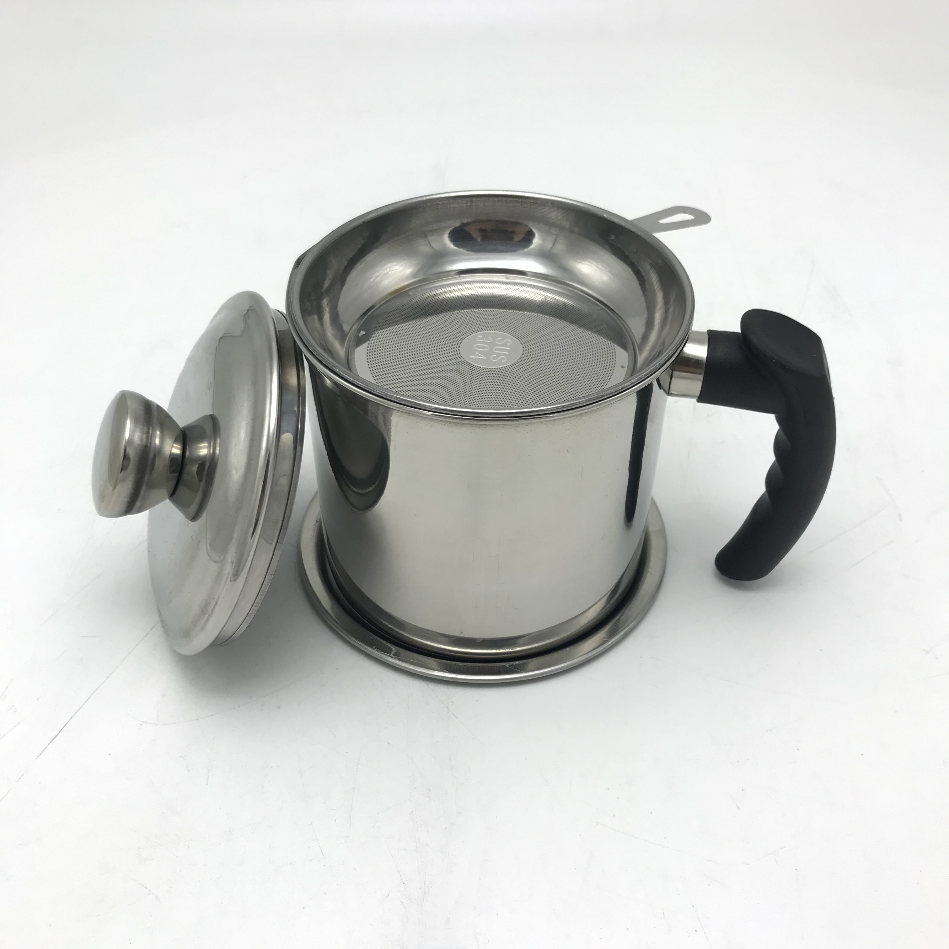 304 stainless steel filter slag pot household oil pot kitchen oil storage tank oil edible bottle filter
