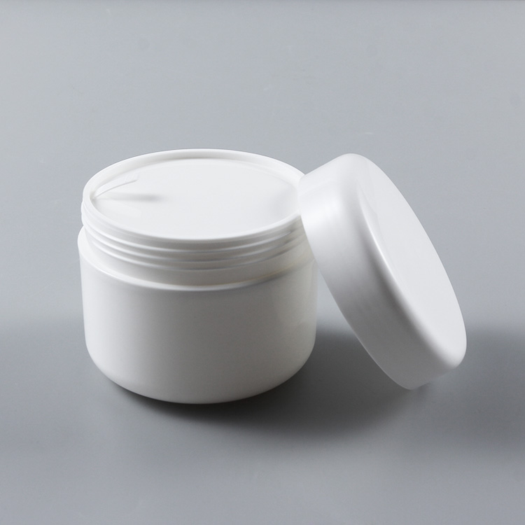 30G 50G 100G Double Layer Plastic White Makeup Cream Jar Empty Cosmetic Container for Cream Packaging