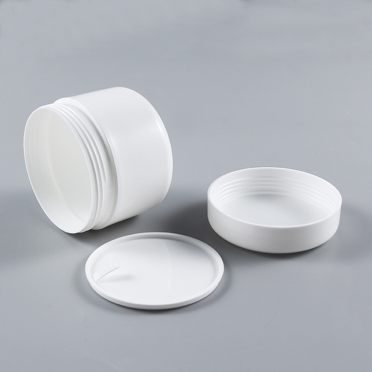 30G 50G 100G Double Layer Plastic White Makeup Cream Jar Empty Cosmetic Container for Cream Packaging