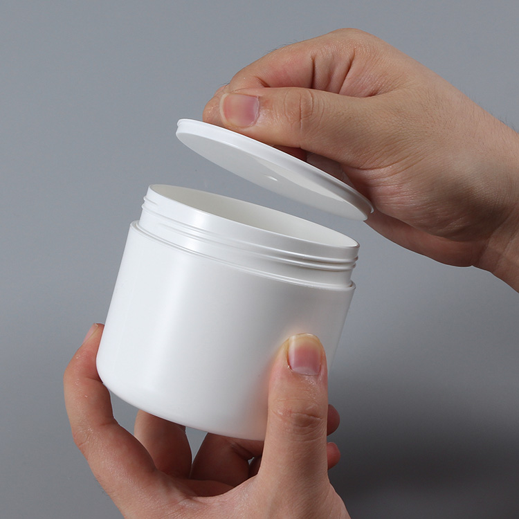 30G 50G 100G Double Layer Plastic White Makeup Cream Jar Empty Cosmetic Container for Cream Packaging