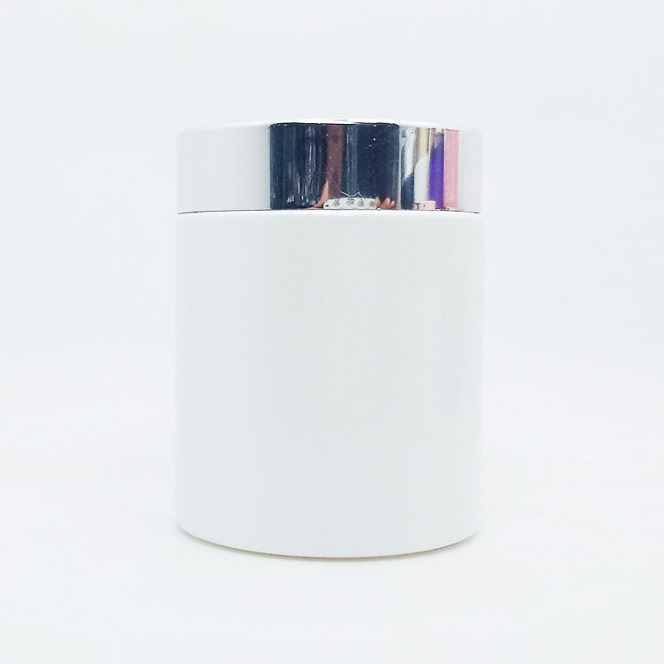 30G 50G 100G Plastic White glass Jar 100ml Cosmetic Container with aluminum rose gold for Cream Packaging