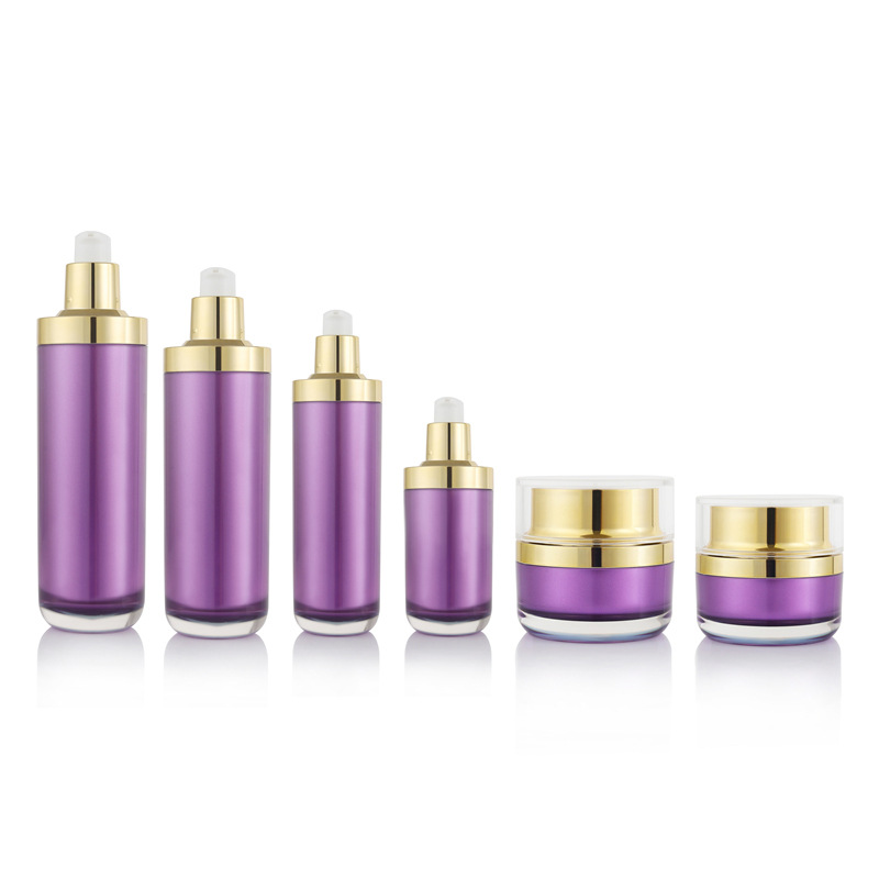 30G 50G 2 Oz 15Ml 30Ml 50Ml 100Ml PMMA Acrylic Purple Cosmetic Essential Oil Jars Bottles