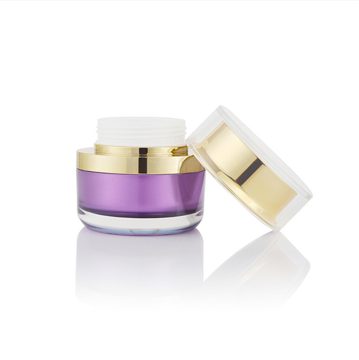 30G 50G 2 Oz 15Ml 30Ml 50Ml 100Ml PMMA Acrylic Purple Cosmetic Essential Oil Jars Bottles
