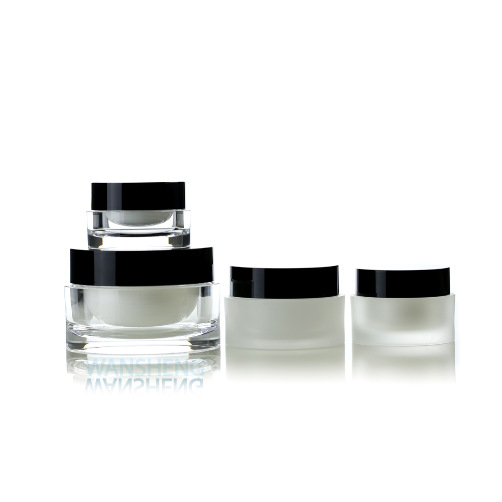 30G Acrylic Jar Face Cream Blue Plastic Cosmetic Jar WO-J