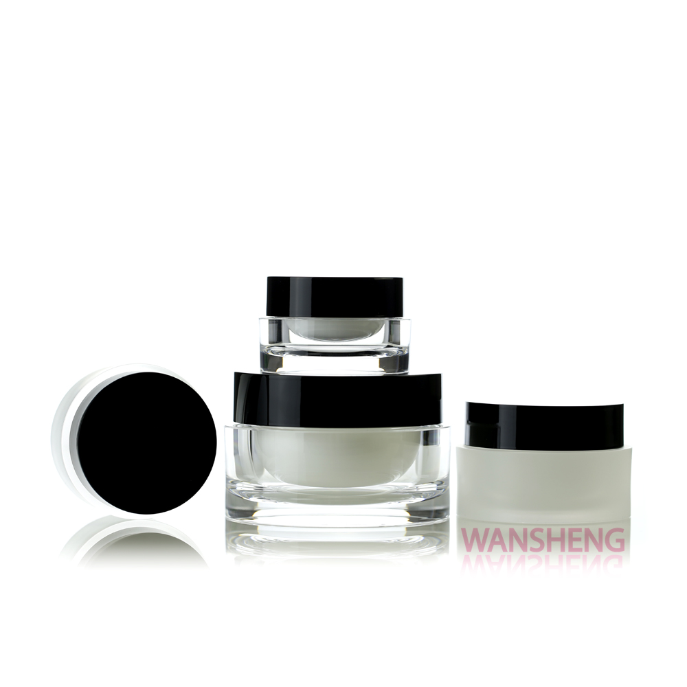30G Acrylic Jar Face Cream Blue Plastic Cosmetic Jar WO-J