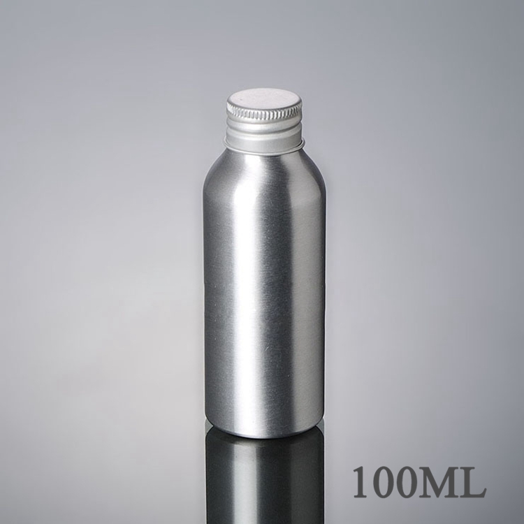 30ML 50ML 100ML 120ML 250ml round cosmetic packaging silver aluminum bottle