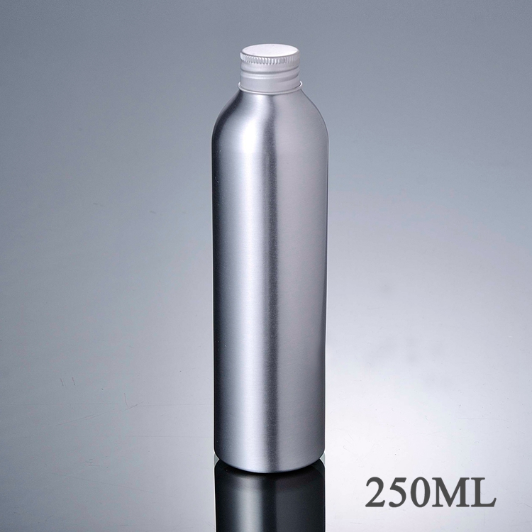 30ML 50ML 100ML 120ML 250ml round cosmetic packaging silver aluminum bottle