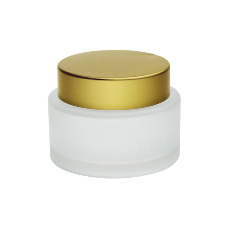 30ML 50ML 100ML cosmetic jars frosted glass jar with gold lid