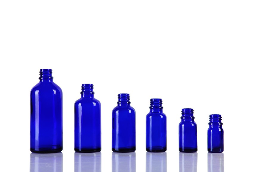 30ML COBALT BLUE GLASS BOTTLE, FOR LIQUID USING glass cosmetic bottle