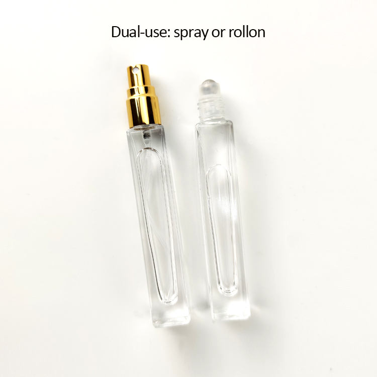 30ML Portable Travel Size Flint Glass Refillable Perfume Spray Bottle Roll On Essential Oil Perfume Deodorant Bottle
