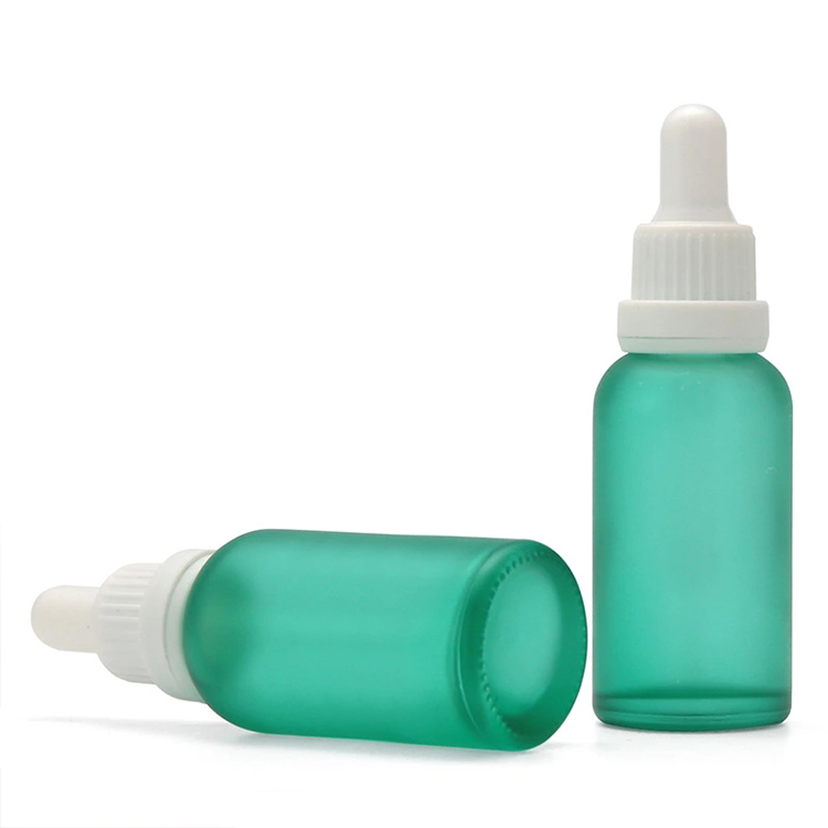 30ML essential oil plastic head dropper essence cosmetic clear glass bottles cosmetic packaging material glass dropper bottle