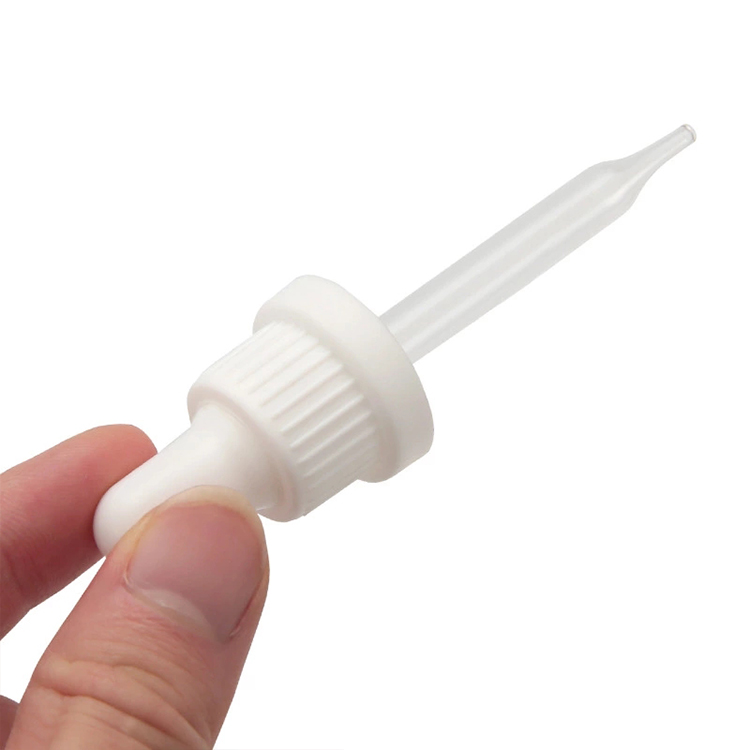 30ML essential oil plastic head dropper essence cosmetic clear glass bottles cosmetic packaging material glass dropper bottle