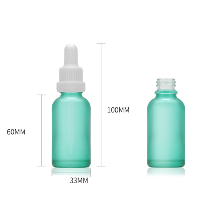 30ML essential oil plastic head dropper essence cosmetic clear glass bottles cosmetic packaging material glass dropper bottle