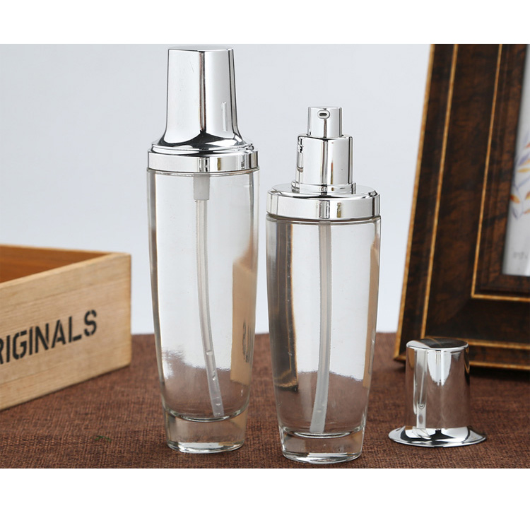 30Ml 50Ml 100Ml 150Ml Frosted Clear Glass Oil Cosmetic Dropper Bottle With Foam Spray Pump