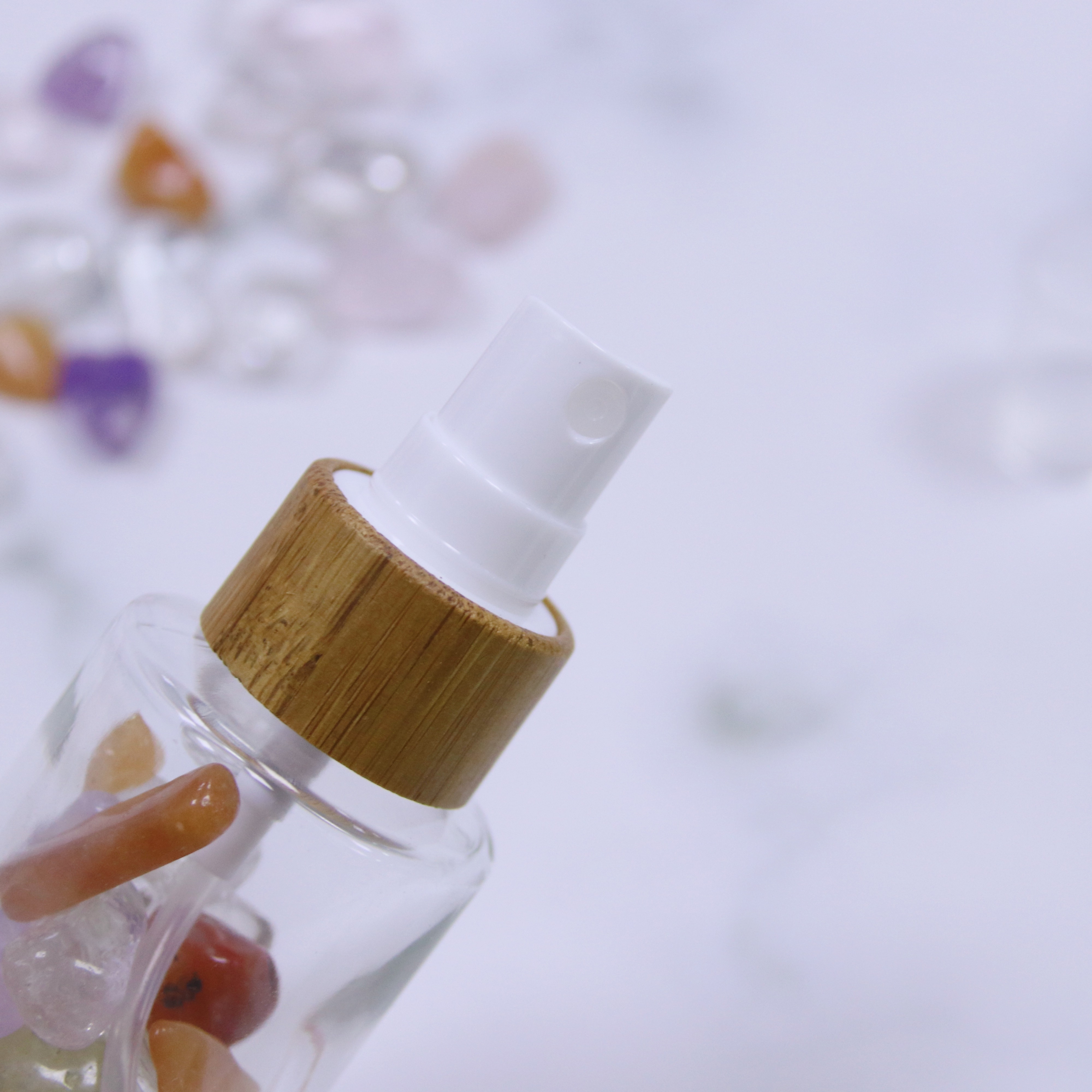 30Ml 50Ml 60Ml 80Ml 100Ml 120Ml 150Ml 250Ml 500Ml Bamboo Natural Crysal Gemstones Lotion Pump Spray Bottle