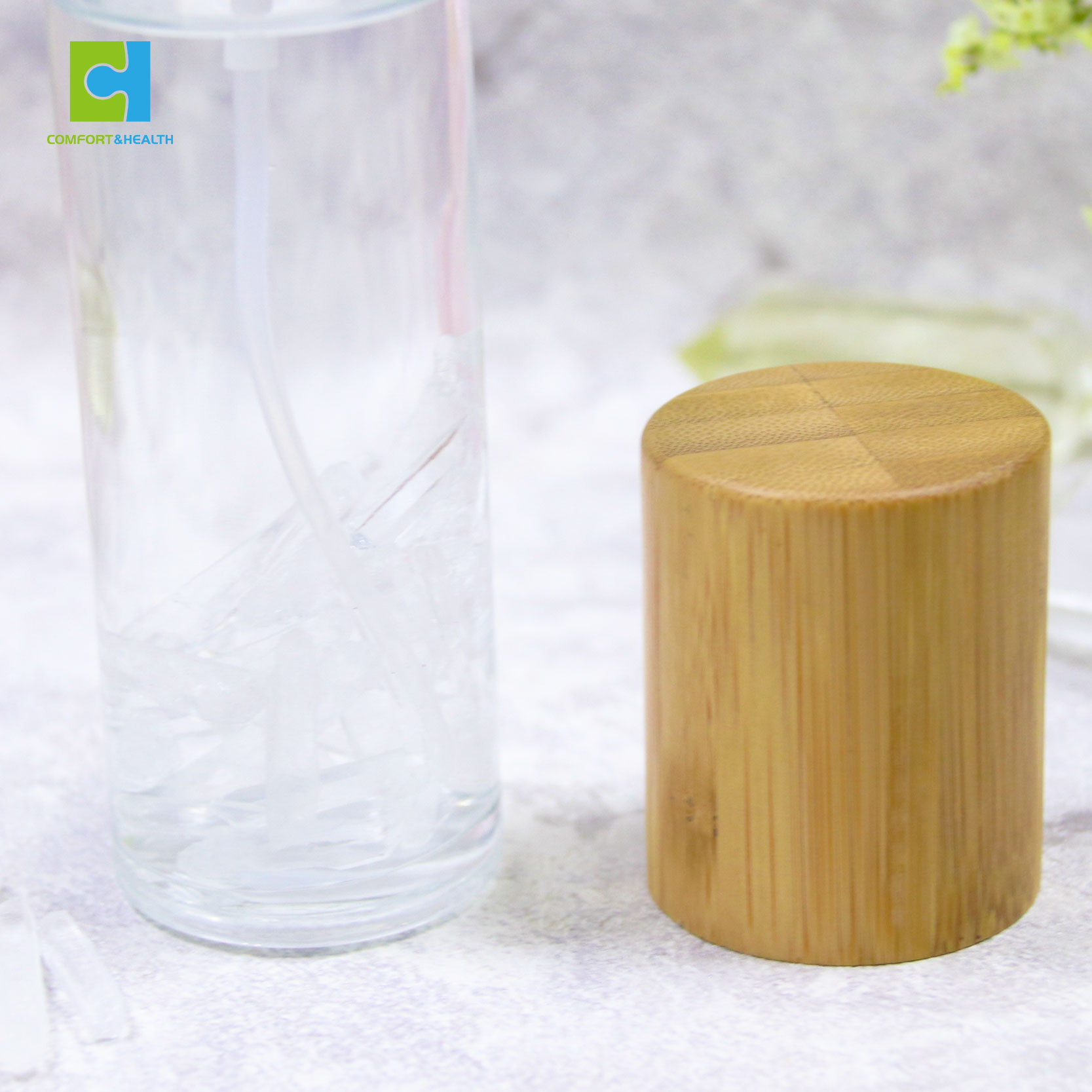 30Ml 50Ml 60Ml 80Ml 100Ml 120Ml 150Ml 250Ml 500Ml Bamboo Natural Crysal Gemstones Lotion Pump Spray Bottle