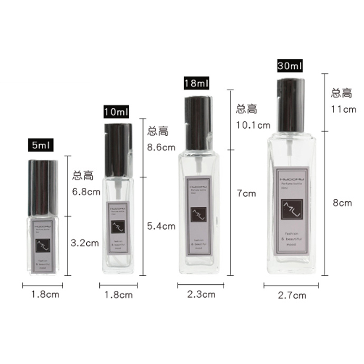 30Ml 50Ml 70Ml Printing Glass Empty 0.5Ml Perfume Bottle For Sale