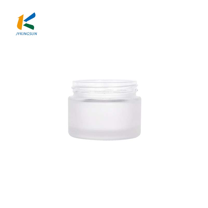 30Ml Cosmetic Clear Glass Empty Cream Jar With Silver Cap