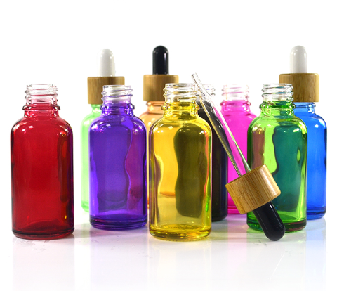 30Ml Glass Bottles With Wooden Bamboo Droppers Lid