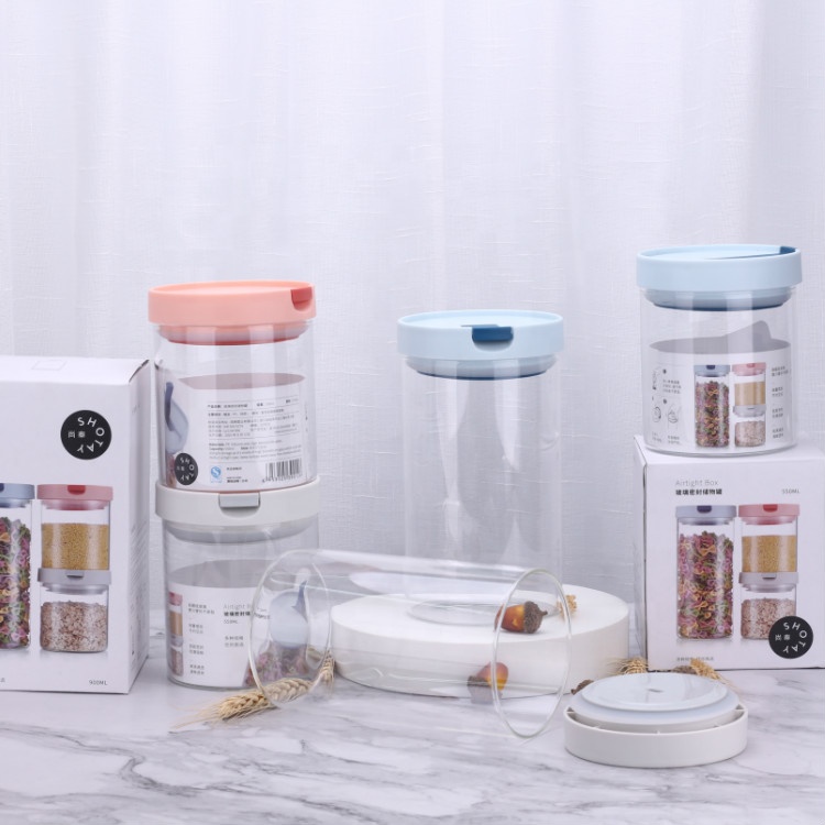 30OZ Glass Jars With Cover Kitchen Food Storage Bottles Mason Spice Jars Candy Storage Tea Box Kitchen Storage Can