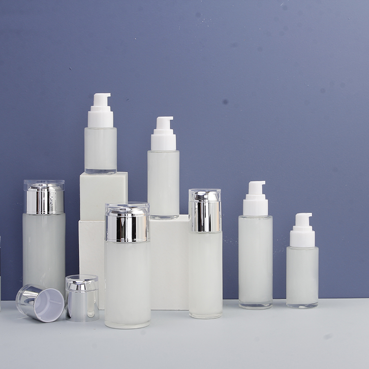 30g-120ml Cosmetic Skin Care Toner Glass Bottle Face Cream Jar Liquid foundation Bottle With Pump Lid