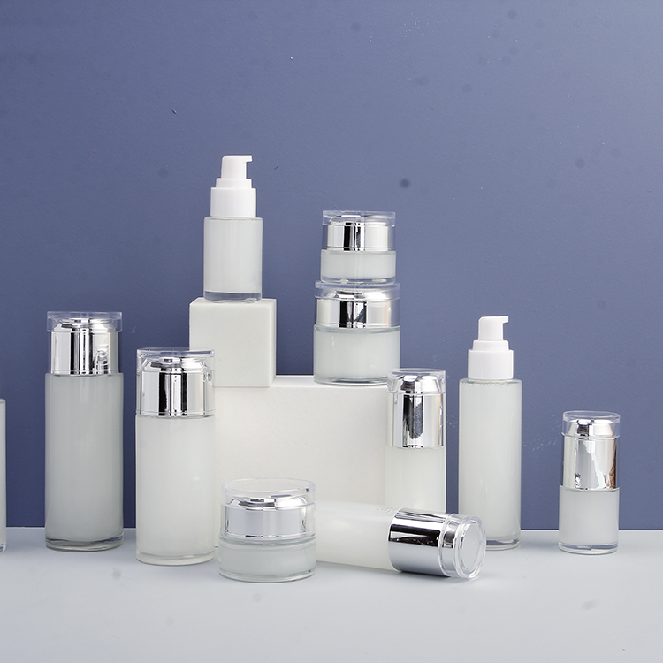 30g-120ml Cosmetic Skin Care Toner Glass Bottle Face Cream Jar Liquid foundation Bottle With Pump Lid