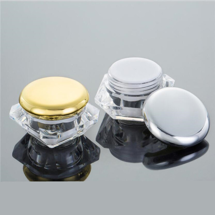 30g 15g 5g diamonds shape crystals acrylic double wall plastic container jar