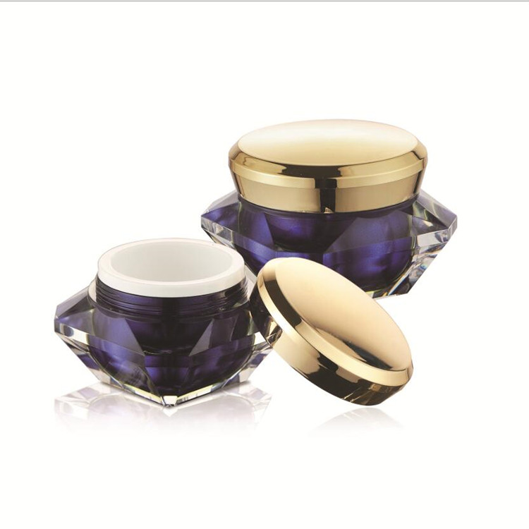 30g 15g 5g diamonds shape crystals acrylic double wall plastic container jar