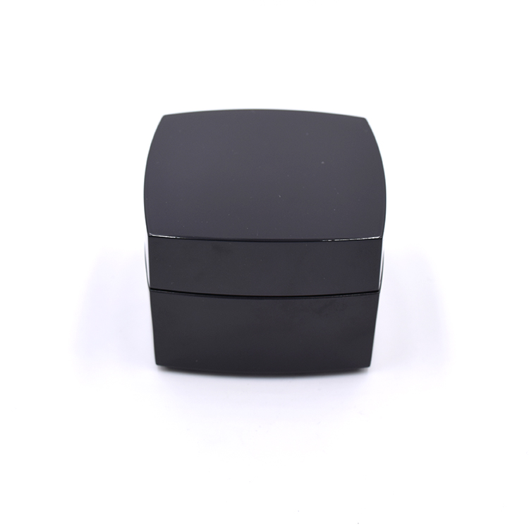 30g 1oz 50g bpa free sample double wall black square acrylic cosmetics cream plastic mason jar with handles lids screw cap