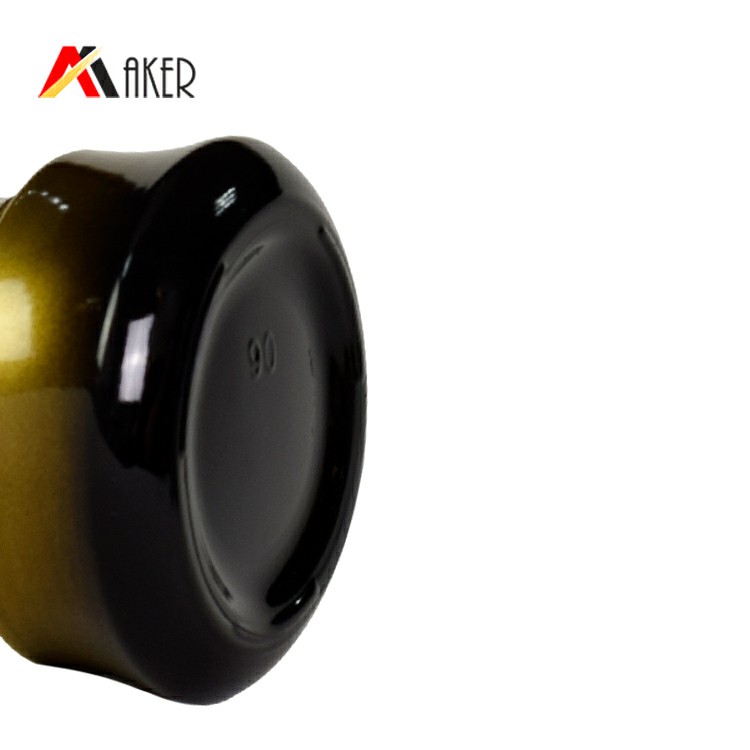 30g 1oz black gradient gold alumite cap lotion face cream cosmetic packaging skin care glass jar set