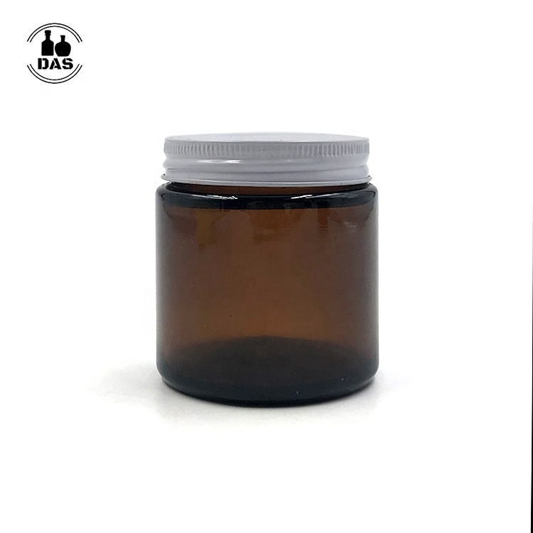 30g 2oz 4oz Empty Amber Clear Eye Facial Lotion Cream Glass Cosmetics Packaging Containers and Jar with Lid