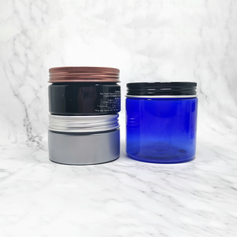 30g 3 oz frosted plastic light silver cap cosmetic cream jar with lids