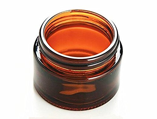 30g 30ml amber Glass Refillable Cosmetic Jars Empty Face Cream cosmetic Storage Container Pot Bottle With Black Lids